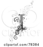 Royalty Free RF Clipart Illustration Of A Vine Alphabet Letter I