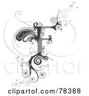 Royalty Free RF Clipart Illustration Of A Vine Alphabet Letter F
