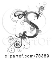 Royalty Free RF Clipart Illustration Of A Vine Alphabet Letter S by BNP Design Studio
