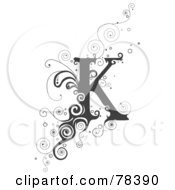 Poster, Art Print Of Vine Alphabet Letter K