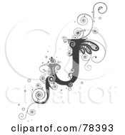 Royalty Free RF Clipart Illustration Of A Vine Alphabet Letter J by BNP Design Studio