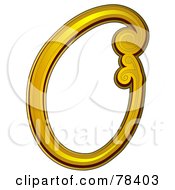 Royalty Free RF Clipart Illustration Of An Elegant Gold Letter O