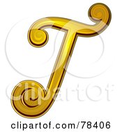 Elegant Gold Letter T