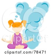 Poster, Art Print Of Alphabet Kid Letter Y With A Yoga Girl