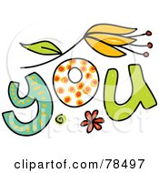 Royalty Free RF Clipart Illustration Of A Colorful You Word
