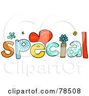 Royalty Free RF Clipart Illustration Of A Colorful Special Word