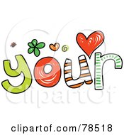 Royalty Free RF Clipart Illustration Of A Colorful Your Word