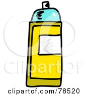 Royalty Free RF Clipart Illustration Of A Yellow Spray Can by Prawny