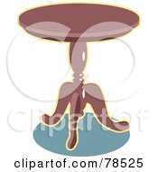 Royalty Free RF Clipart Illustration Of A Small Wooden End Table by Prawny