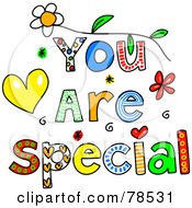 Poster, Art Print Of Colorful You Are Special Words