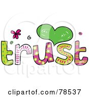 Poster, Art Print Of Colorful Trust Word