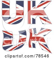 Poster, Art Print Of Digital Collage Of Uk Formed With Union Jacks