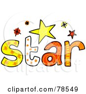 Royalty Free RF Clipart Illustration Of A Colorful Star Word