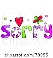 Royalty Free RF Clipart Illustration Of A Colorful Sorry Word