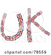 Royalty Free RF Clipart Illustration Of Uk Formed With Union Jacks
