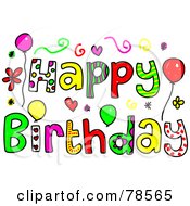 Poster, Art Print Of Colorful Happy Birthday Words