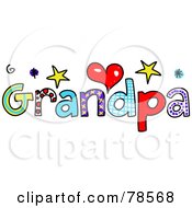 Royalty Free RF Clipart Illustration Of A Colorful Grandpa Word