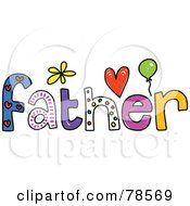 Poster, Art Print Of Colorful Father Word