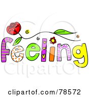 Royalty Free RF Clipart Illustration Of A Colorful Feeling Word