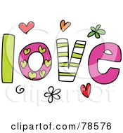 Royalty Free RF Clipart Illustration Of A Colorful Love Word