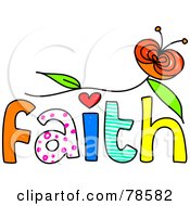 Poster, Art Print Of Colorful Faith Word