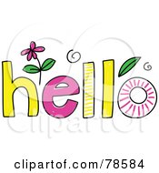 Royalty Free RF Clipart Illustration Of A Colorful Hello Word