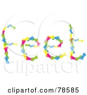 Poster, Art Print Of The Word Feet Formed With Colorful Feet