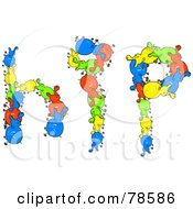 Royalty Free RF Clipart Illustration Of The Word Hip Formed With Colorful Hippos