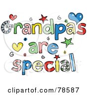 Royalty Free RF Clipart Illustration Of Colorful Grandpas Are Special Words