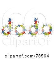 Royalty Free RF Clipart Illustration Of The Word Dodo Formed With Colorful Dodo Birds