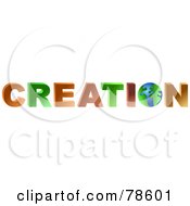 Poster, Art Print Of 3d Word Creation With Earth As The O