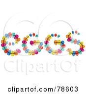 Royalty Free RF Clipart Illustration Of The Word Eggs Formed With Colorful Eggs