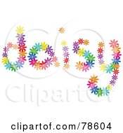 Poster, Art Print Of The Word Daisy Formed With Colorful Daisies