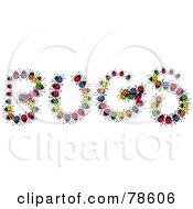Poster, Art Print Of The Word Bugs Made Of Colorful Ladybugs
