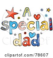 Poster, Art Print Of Colorful Letters Spelling A Special Dad