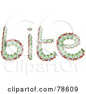 Royalty Free RF Clipart Illustration Of The Word Bite Created Of Fish