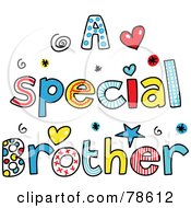 Royalty Free RF Clipart Illustration Of Colorful Letters Spelling A Special Brother
