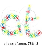 Royalty Free RF Clipart Illustration Of Colorful Arobase Symbols Forming At