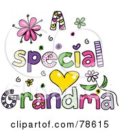 Royalty Free RF Clipart Illustration Of Colorful Letters Spelling A Special Grandma