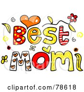 Poster, Art Print Of Colorful Best Mom Words