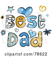 Poster, Art Print Of Colorful Best Dad Words