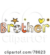 Royalty Free RF Clipart Illustration Of A Colorful Brother Word