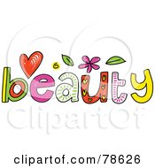 Royalty Free RF Clipart Illustration Of A Colorful Beauty Word