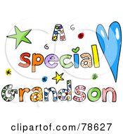 Poster, Art Print Of Colorful Letters Spelling A Special Grandson