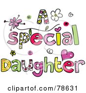Royalty Free RF Clipart Illustration Of Colorful Letters Spelling A Special Daughter