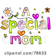 Poster, Art Print Of Colorful Letters Spelling A Special Mom