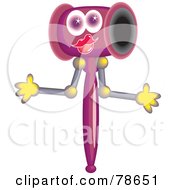 Royalty Free RF Clipart Illustration Of A Purple Female Gavel Auction Hammer