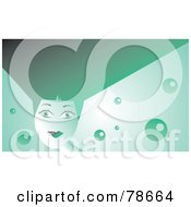 Poster, Art Print Of Green Woman With Modern Hair