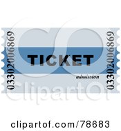 Poster, Art Print Of Two Toned Blue Admission Ticket