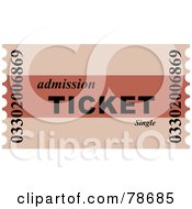 Poster, Art Print Of Two Toned Red Admission Ticket